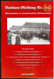 Hier klicken, um die Abbildung zu vergrößern... Barbara-Meldung Nr. 25. Mitteilungsblatt zur brandenburgischen Militärgeschichte.