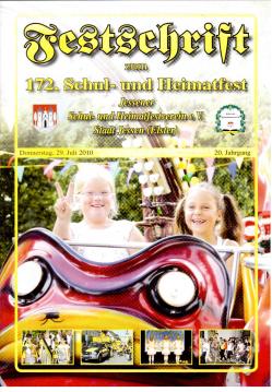 Hier klicken, um die Abbildung zu vergrößern... Festschrift zum 172. Schul- und Heimatfest