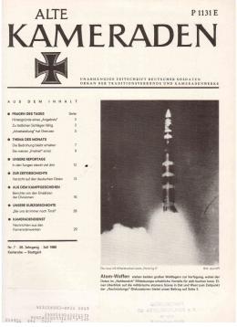 Hier klicken, um die Abbildung zu vergrößern... Alte Kameraden. Unabhängige Zeitschrift Deutscher Soldaten. 28. Jhg., Nr. 7, Juli 1980