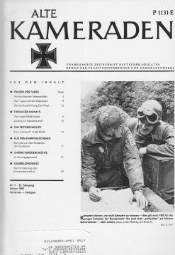 Hier klicken, um die Abbildung zu vergrößern... Alte Kameraden. Unabhängige Zeitschrift Deutscher Soldaten. 33. Jhg., Nr. 1, Januar 1985