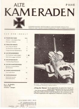 Alte Kameraden. Unabhängige Zeitschrift Deutscher Soldaten. 33. Jhg., Nr. 2, Februar 1985 Alte Kameraden. Unabhängige Zeitschrift Deutscher Soldaten. 33. Jhg., Nr. 2, Februar 1985