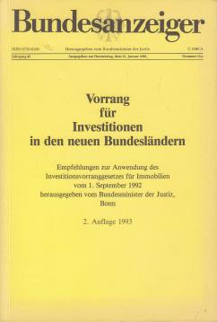 Vorrang für Investitionen in den neuen Bundesländern.