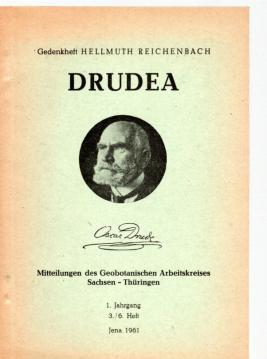 Hier klicken, um die Abbildung zu vergrößern... DRUDEA Mitteilung des Geobotanischen Arbeitskreises Sachsen - Thüringen, 1. Jhg., 3./6. Heft 1961