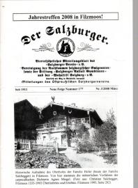 Hier klicken, um die Abbildung zu vergrößern... Der Salzburger. Vierteljähriges Mitteilungsblatt. Neue Folge Nr. 177. (Nr. I/2008)
