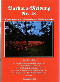 Hier klicken, um die Abbildung zu vergrößern... Barbara-Meldung Nr. 48: Mitteilungsblatt zur brandenburger Militärgeschichte