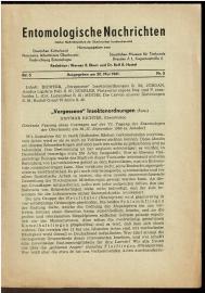 Entomologische Nachrichten (bish. Nachrichtenblatt der Oberlausitzer Insektenfreunde) Bd. 5, Nr. 5