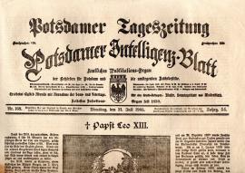 Potsdamer Tageszeitung - Potsdamer Intelligenz-Blatt Nr. 168 vom 21. Juli 1903 Potsdamer Tageszeitung - Potsdamer Intelligenz-Blatt Nr. 168 vom 21. Juli 1903